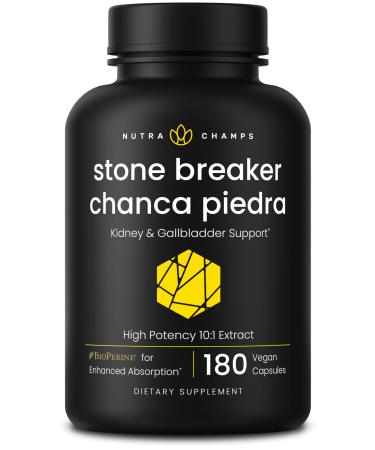 Chanca Piedra Stone Breaker Kidney Stone Dissolver Support & Gallbladder Cleanse Supplement Calcium Oxalate Balance & Detox for Urinary Tract 20 000 mg Equivalent Supplement with Nettle Leaf 180 Count (Pack of 1)