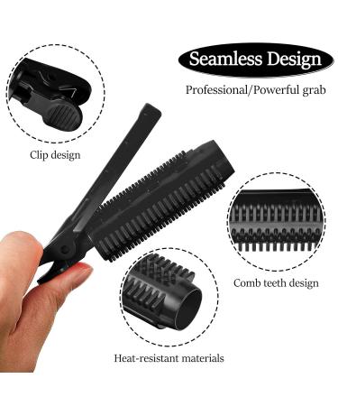 6 Pieces Self Grip Hair Root Clips - Fluffy Curling Rollers for Women & Girls - Black Volume Styling Tools - Buy Online on GoSupps.com