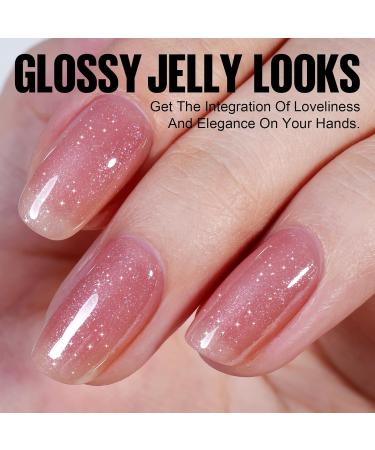 Buy Tomicca UV Nail Polish Glitter - 15ml Dark Pink Gel Varnish & Silver Glitter | Soak Off Manicure - Buy Online on GoSupps.com