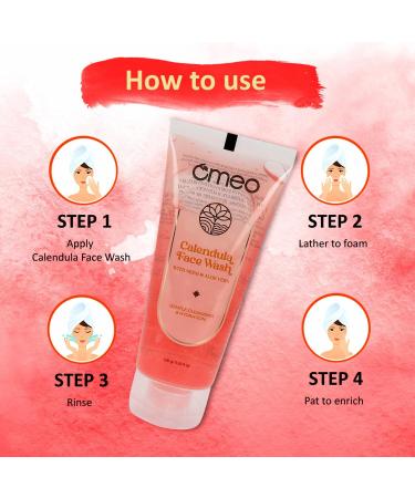 PRZX Calendula Face Wash 100gm with Aloe Vera & Neem | Gentle Daily Cleanser for Oily Skin | Suitable for Men & Women - Buy Online on GoSupps.com