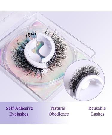 4 Pair Self Adhesive Eyelashes Reusable Pre Glued Eyelashes Wispy Fake Eyelashes Natural Look Self Adhesive Lashes No Glue Needed Add Instant Volume and Glamour - Buy Online on GoSupps.com