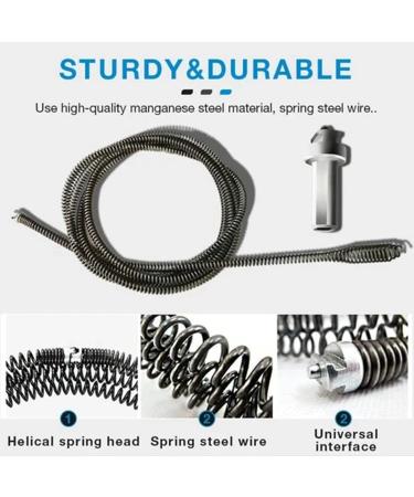 2X Spring Pipe Dredging Tools | Drain Cleaner for Clogged Sinks Basins & Toilets - Fast International Shipping - Buy Online on GoSupps.com