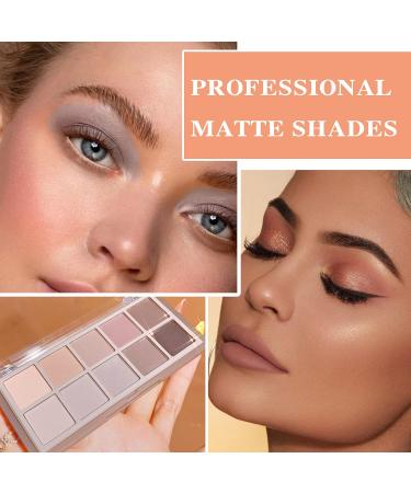 10 Colors Eyeshadow Palette Matte Nude Eye Makeup Palette Ultra-Blendable Long Lasting High Pigmented Waterproof Nudes Neutral Smooth Eye Shadow Palette for Women Natural Charming Looking #04 2Pcs - Buy Online on GoSupps.com