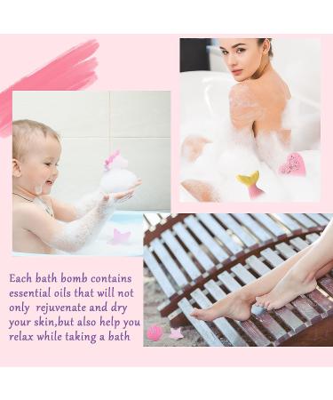 Unicorn Bath Bomb 6-Piece Set - Handmade Fizzy Spa Essential Oil Moisturize & Relax for Kids, Girls, Women - Perfect Christmas Gift for Shower - Birthday, Valentines - Buy Online on GoSupps.com