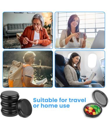Buy WLLHYF 5 Packs Mini Pill Box - Portable Travel Pill Organizer - Compact Vitamin Holder (5 Black) - International Shipping Available - Buy Online on GoSupps.com