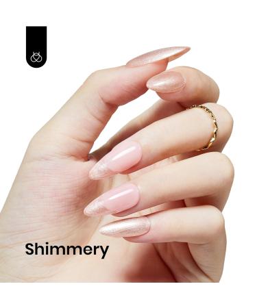 Beetles Nude Gel Nail Polish 15ml - Pastel Pink Solid UV/LED Manicure Design - DIY Gifts for Women - 0.5oz Starry Gold Shimmer - Buy Online on GoSupps.com