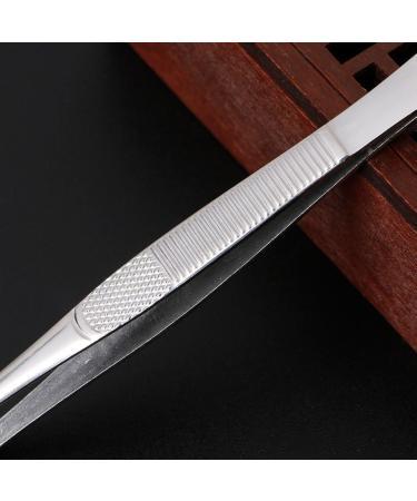 Professional Stainless Steel Eyebrow Hair Removal Tweezer Flat Tip Tool New - Buy Online on GoSupps.com