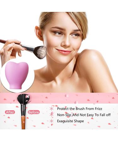 BOUTICOL Silicone Makeup Brush Organizer Cover Set - 15 Pack Reusable Case, Travel Storage, Eyeshadow Holder Guards - Red (3 Sizes) - Buy Online on GoSupps.com