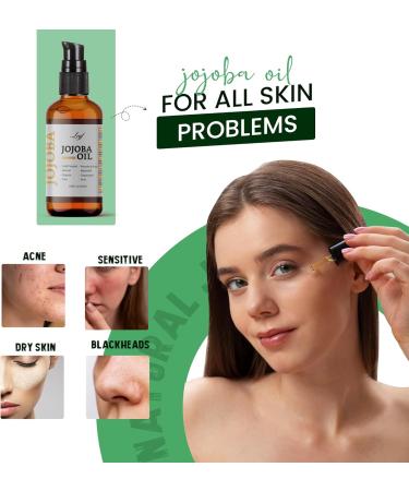 Leyf Organic Jojoba Oil 50ml 100% Pure Vegan Body Hair Face Nail Glass Bottle + Glass Pipette + Pump Moisturizing Care Food Dispenser Body Oil - Buy Online on GoSupps.com