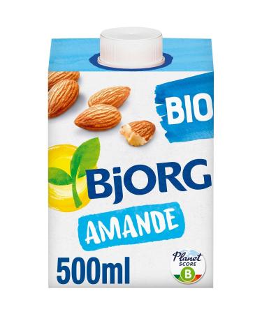 BJJORG Boisson V g tale Bio au Lait d'Amande Douceur Naturelle et Onctuosit (Brique 500mL) - Lot de 4 - vendu par Lot