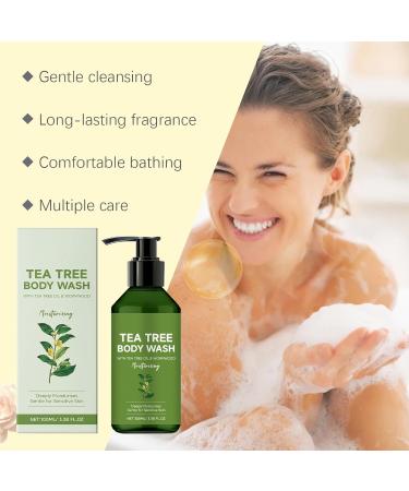 Tea Tree Body Wash Tea Tree Tinea Versicolour Body Wash with natural tea tree oil skin care for back acne folliculitis itching in the groin athletes foot and ringworm 2 - Buy Online on GoSupps.com