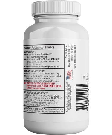 HealthLife Sleep Aid 600 Count Diphenhydramine HCl Caplets 25mg - Blue - Buy Online on GoSupps.com