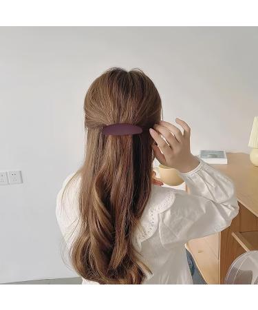 Set of 4 Matte French Hair Clips Colored Metal Snap-on Hair Barrettes Acrylic Retro Large Snap Hair Clips Decorative Hair Spring Clips Accessories for Women Girls Thick Hair - Buy Online on GoSupps.com