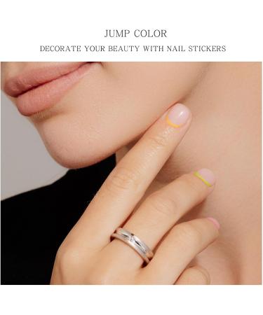 JMEOWIO Semi Cured Gel Nail Strips Colorful French Tip Gel Nail Stickers Nail Supplies Nail Art Design Decoration Accessories - Buy Online on GoSupps.com