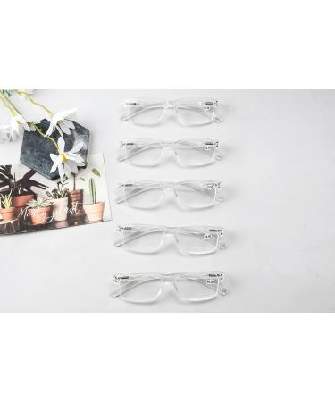 Eyekepper 5-Pack Classic Spring Hinge Reading Glasses - Sun Reading Glasses with Clear Lenses 2.0 Diopter - Stylish & Comfortable Vision Aid - Buy Online on GoSupps.com