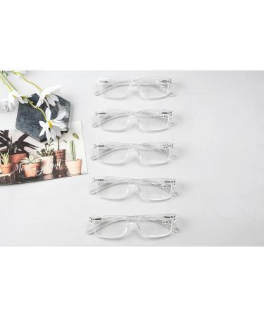 Eyekepper 5-Piece Classic Spring Hinge Reading Glasses Set - Sun Reading Glasses with Clear Lenses (1.5 Diopters) - Stylish & Comfortable Eyewear for All - Buy Online on GoSupps.com