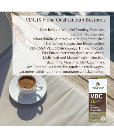  Venessa Venessa VDC 9 Drinking Chocolate 5 x 1 kg 9% premium cocoa and milk cocoa powder for vending machines lightly sweetened pleasant - Buy Online on GoSupps.com