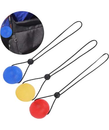 Secure Stress Balls on a String 3 Pieces Hand Exercise Balls - Ideal for Stress Relief Strengthening Hand Training Elderly Rehabilitation Training & Massage Silicone Squeeze Balls - Buy Online on GoSupps.com