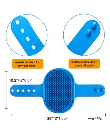 Kwispel 2 Pcs Dog Grooming Brush & Pet Shampoo Brush | Shedding & Massage Comb for Short & Long Haired Dogs/Cats - Buy Online on GoSupps.com