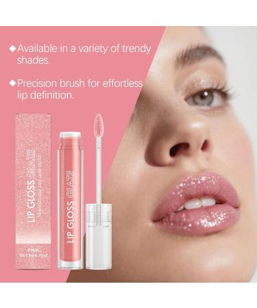  Nuvilo Moisture-absorbing pink lip gloss with fine shimmer - non-sticky and long-lasting color enhances lip volume and softness (2 pcs) - Buy Online on GoSupps.com