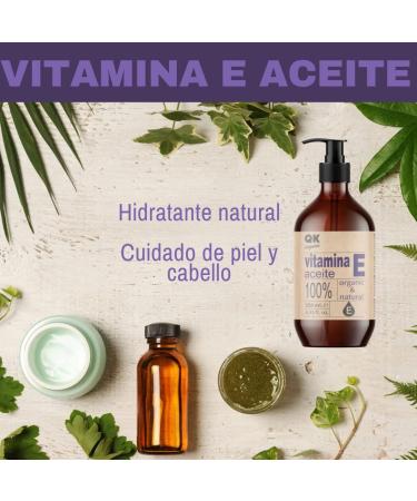 Vitamin E Oil 250 ml - Natural - Antioxidant and Anti-Aging for Face Skin Hair and Nails - Buy Online on GoSupps.com