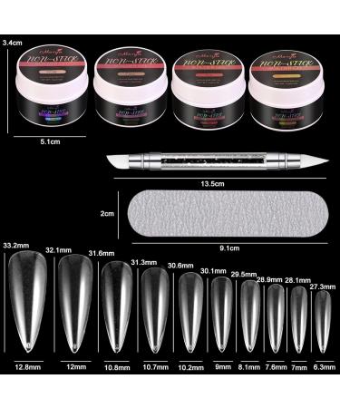 Monja Nail Thickening Solution Kit - Hard Gel for Nails with Tips, Extension & Sculpture - 3D Modeling DIY Manicure Set - Buy Online on GoSupps.com