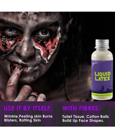 Liquid Latex for Cosplay - 50ml Liquid Latex Cosmetic Product | Realistic Material for Scars Halloween Makeup Themed Events and Photography Models - Buy Online on GoSupps.com