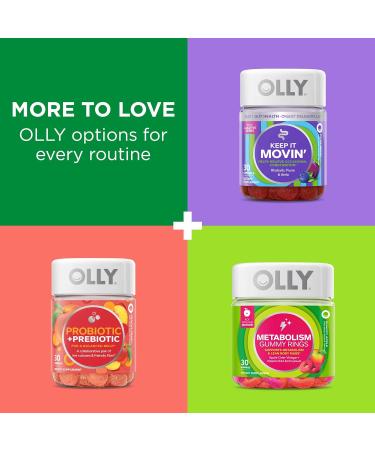 OLLY Fiber Gummy Rings 5g Prebiotic Fiber FOS (Fructo-oligosaccharides) Digestive Support Berry Melon 50ct - Buy Online on GoSupps.com