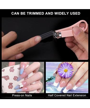 Savita 500 Extra Long Clear Nail Tips | No C-Curve Conical Quadratic | XXL Size for Salons & DIY Nail Art - Buy Online on GoSupps.com