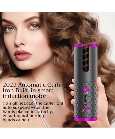 Automatic Cordless Hair Curler | Adjustable Timer & Temperature | Fast Heating Ceramic Curling Iron with LCD Display - Portable & Easy to Use - Buy Online on GoSupps.com
