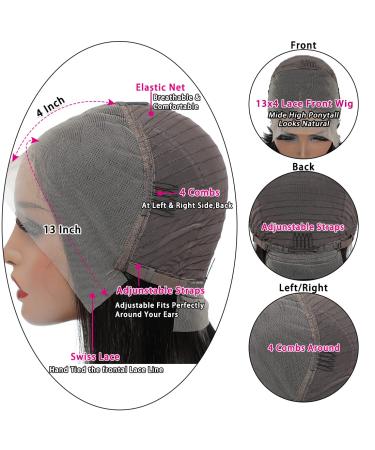 12 Inch Bob Wig Human Hair | 13x4 Frontal Lace | 150% Density | Pre-Plucked | HD Lace | Natural Color | for Women - Buy Online on GoSupps.com