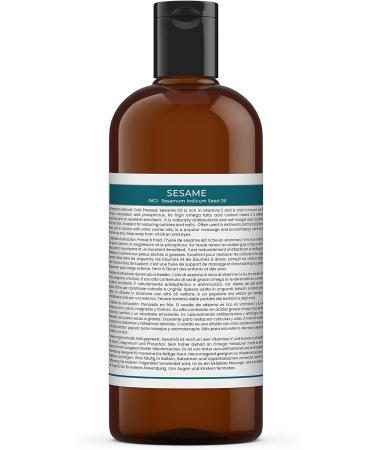 Buy Mystic Moments Bio-Sesame Carrier Oil 500ml | Pure Natural Oil for Hair Face Nails Aromatherapy & Massage | Vegan & GVO-Free - Buy Online on GoSupps.com