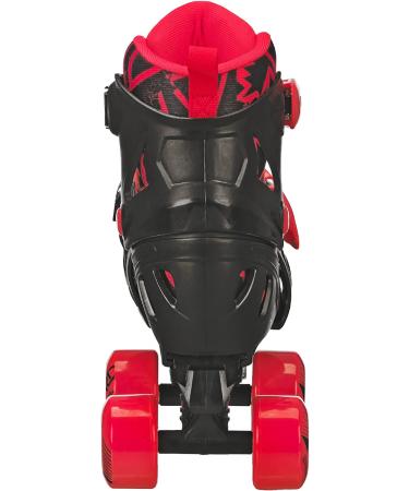 Roller Derby Track Star Adjustable Roller Skates - Black/Red - Large (3-6) | Boys & Girls Beginners - Buy Online on GoSupps.com