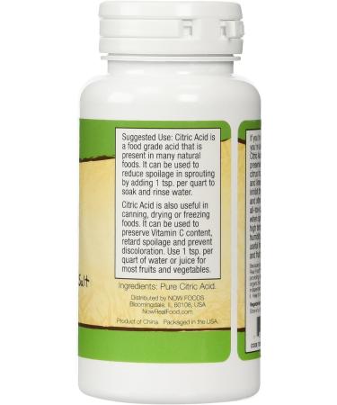 Now Foods Citric Acid Powder 4 oz (Pack of 2) - Natural Food Preservative - Buy Online on GoSupps.com
