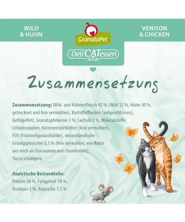 Granatapet Delicatessen Wild & Chicken Dry Cat Food 1.8 kg - Grain-Free Sugar-Free Tasty Feed for Adults - Buy Online on GoSupps.com