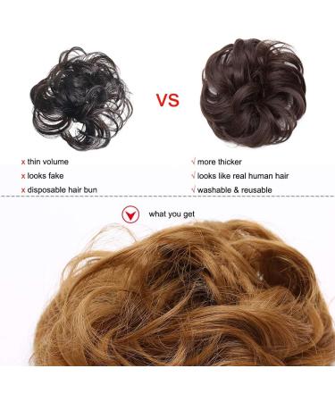 Updo Hair Bun Hairpiece Auburn Scrunchy 25g - Wavy Curly Chignon Ponytail Extension - Buy Online on GoSupps.com