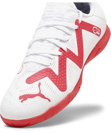PUMA Unisex Kids Future Play It Jr Football Shoe - 37 EU White & Fire Orchid | International Shipping Available - Buy Online on GoSupps.com
