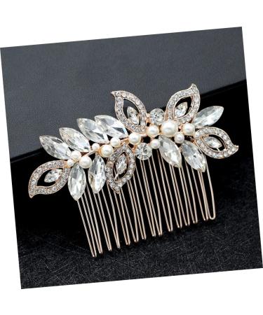 FRCOLOR Accessories comb Hair Clips headpieces hair barrettes for women Bride Insert Comb wedding headdress hair accessories for women wedding gold hair pin crystal hair comb Comb - Buy Online on GoSupps.com