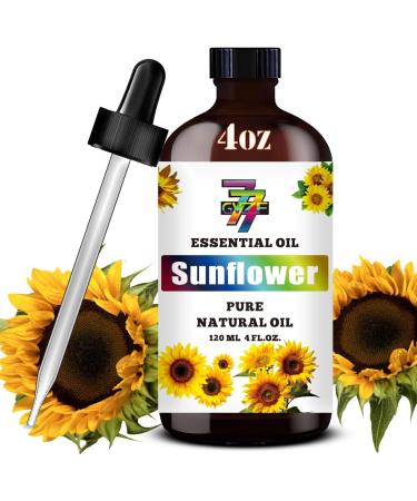 GV77ZF Essential Oil Two 4 Fl Oz (120Ml) Set - Pure Natural Sunflower Oil and Jasmine Essential Oil for Diffuser Humidifier Skin Care Home Fragrance Bath Hair Care Cleansing Massage Yoga - Buy Online on GoSupps.com