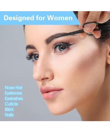 Eyebrow Scissors Small Scissors Nose Hair Scissors for Men Women 2-Pack Black Nose Hair Scissors Stainless Steel Mustache Scissors Pointed Round Nose Hair Clippers for Trimming Facial Hair - Buy Online on GoSupps.com