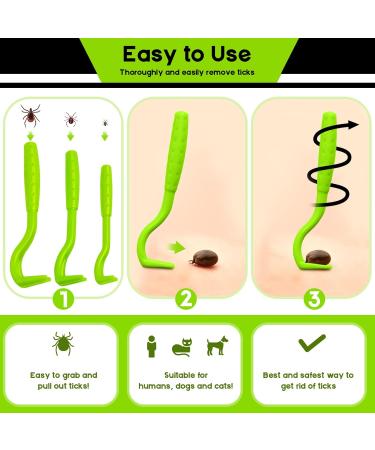 Tick Remover Tool and Tique Identification Card for Dogs Cats and Humans for Lyme Prevention - Buy Online on GoSupps.com