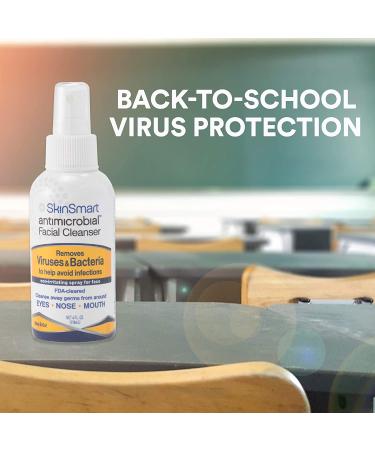 SkinSmart Facial Cleanser Spray - 3 Pack Hypochlorous Spray for Maskne & Virus Protection, 2 oz Travel Size - Buy Online on GoSupps.com