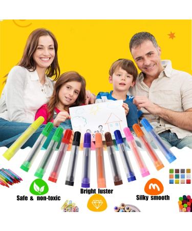 KINSPORY Art Supplies 228 Pack with Double-Side Trifold Easel - Creative Drawing and Coloring Kit for Beginners and Kids - Pink 228PC - Buy Online on GoSupps.com