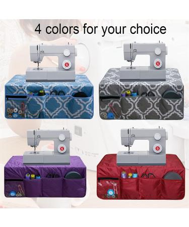 Sewing Machine Table Pad with 4 Pockets - Purple Dust Cover for Accessories Organizer - Buy Online on GoSupps.com