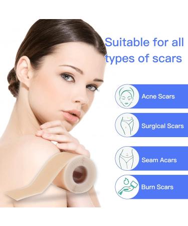 Silicone Scar Sheets 6 Pack for C-Section, Surgery, Burn, Post-Acne & Stretch Marks - 4x150cm - Buy Online on GoSupps.com