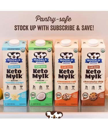 Mooala  Organic Vanilla Crme Keto Mylk  1L (Pack of 6)  Shelf-Stable  Keto-certified  Non-Dairy  Gluten-Free  Plant-Based Milk With  1g Carb per Serving - Buy Online on GoSupps.com