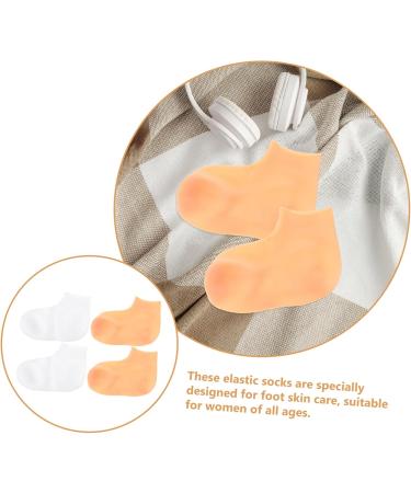 minkissy 2 Pairs Exfoliating Moisturizing Socks Lotion Socks Reusable Socks Whitening Lotion Womans Socks Lotion Gloves Overnight for Women Cosmetics Socks Pedicure Socks for Women Care Gel 16.5x8.5cm Assorted Color - Buy Online on GoSupps.com