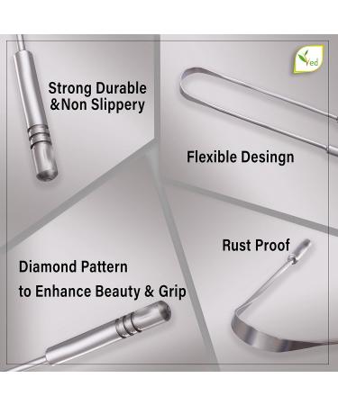 Ved Copper Tongue Scraper - 100% Pure Copper Natural Tongue Cleaner with Eco-Friendly Travel Bag | Comfortable Handle - Buy Online on GoSupps.com