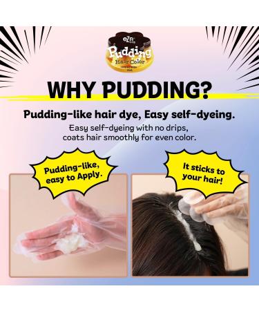 eZn Pudding Hair Dye Ammonia Free Semi-Permanent Self Hair Dye DIY Kit included contain Keratin Made in Korea Beauty (Mute Skin Brown) - Buy Online on GoSupps.com