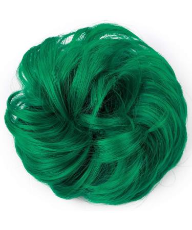 Thick Hair Donut Scrunchie Hair Bun Updo Hairpiece Scrunchy Wavy Curly Messy Hair Ribbon Hair Chignons Ponytail Extension Green Thick Green - Buy Online on GoSupps.com